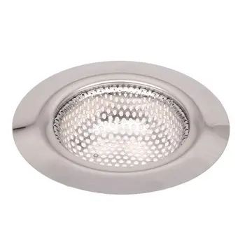 

Sink Strainer Stainless Steel Mesh Hole Design Round Silver Tone water flow through Widely used in kitchen sink drains