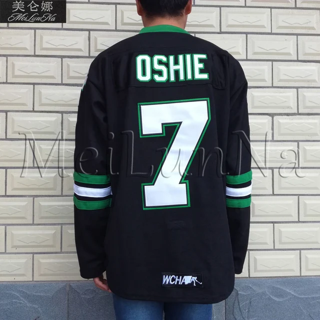 MeiLunNa UND North Dakota Fighting Sioux 11 Zach Parise Green Black White Jerseys-in Hockey 