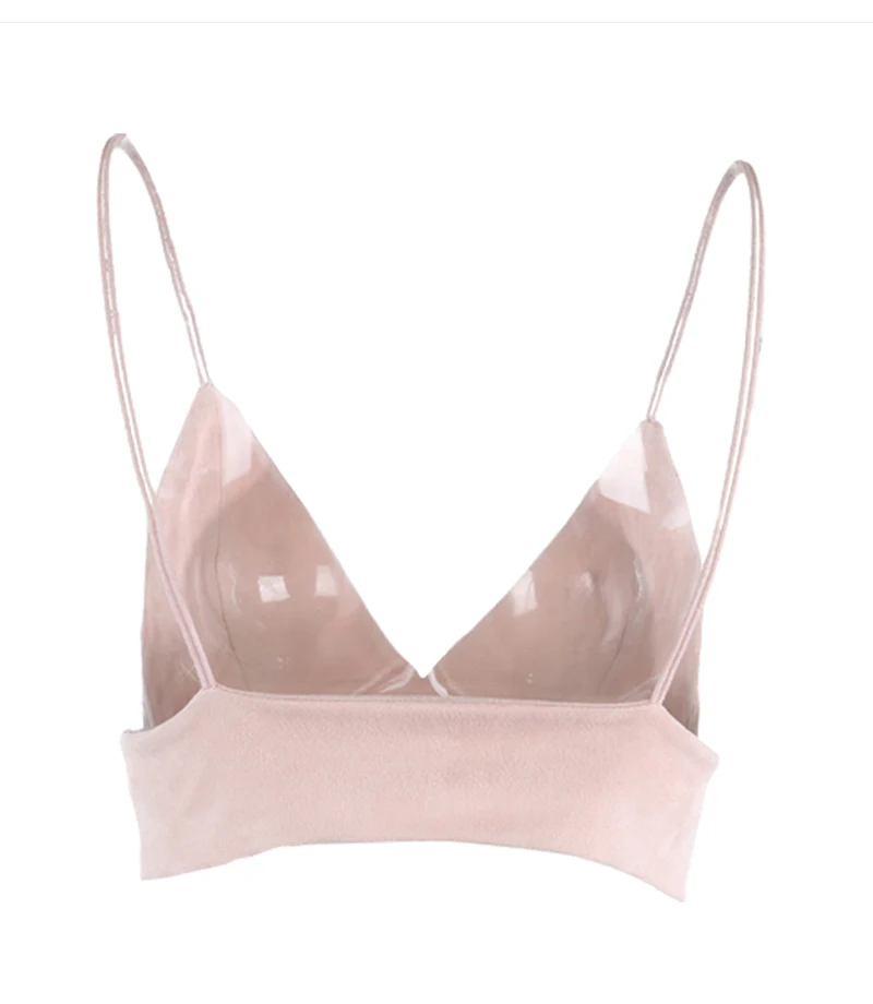 Summer Bralette Crop Top Sexy Pink Strappy Suede JKP047 HTB1E5BHPVXXXXbVXXXXq6xXFXXX0 - Summer Bralette Crop Top Sexy Pink Strappy Suede JKP047