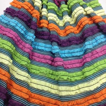 

Stock Soft Knitted Stripe Spandex Fabric for Dress,Multiple Colourv Diy Sewing Patchwork Material,Quilt Blanket Skirts Cloth