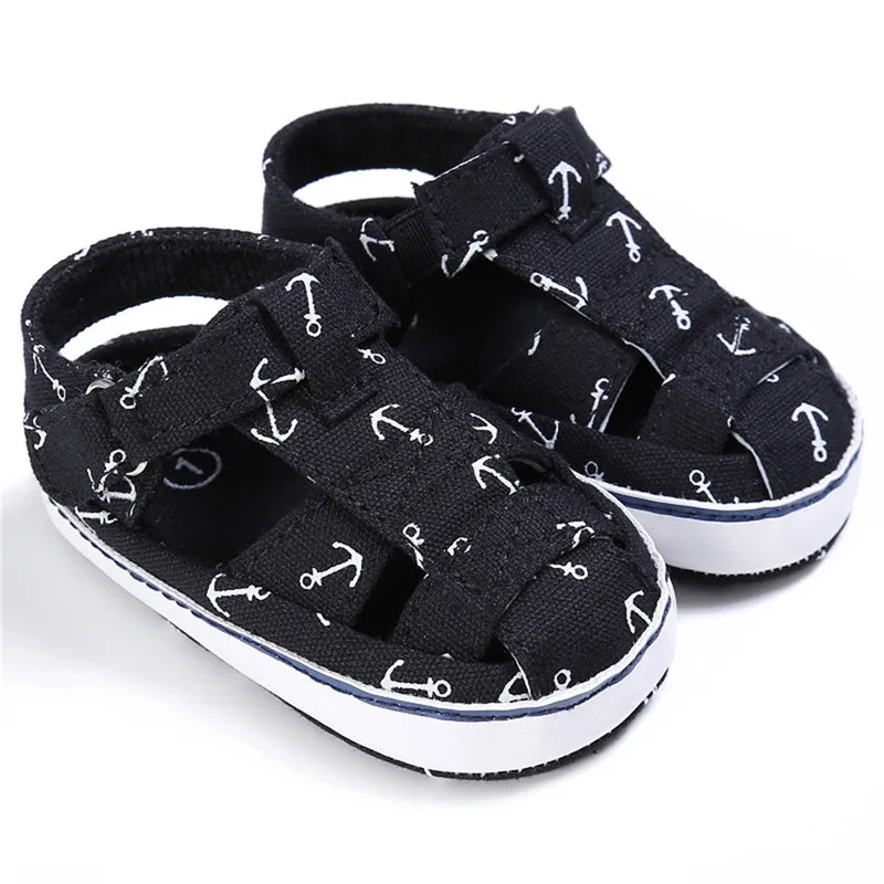 2017 Summer Baby Boy Canvas Casual Sandals Newborn Kids Summer Soft Sole Shoes Outdoor Prewalkers Shoes