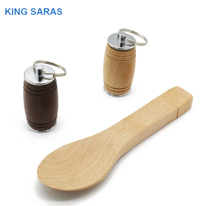 

KING SARAS 3 model new Barrel spoon style usb flash drive 4GB 8GB 16GB 32GB usb 2.0 64GB gift pendrive