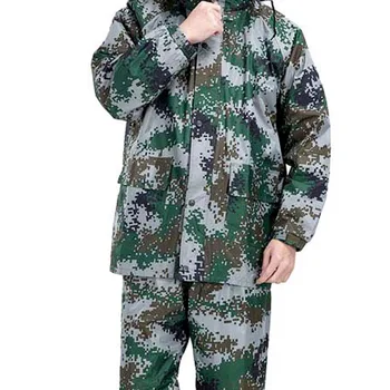 

Camouflage Split Raincoat Set Adults Big Size Portable Men's Rainwear for Hiking/climbing/fishing YY024