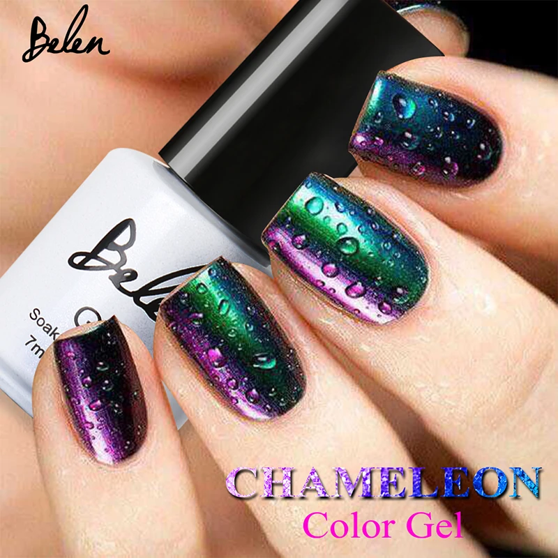 Belen 3D Chameleon Phantom Gel Nail Polish UV Gel Long Lasting Manicure Nail Art Gel Polish Base Top Coat Lacquer Varnish