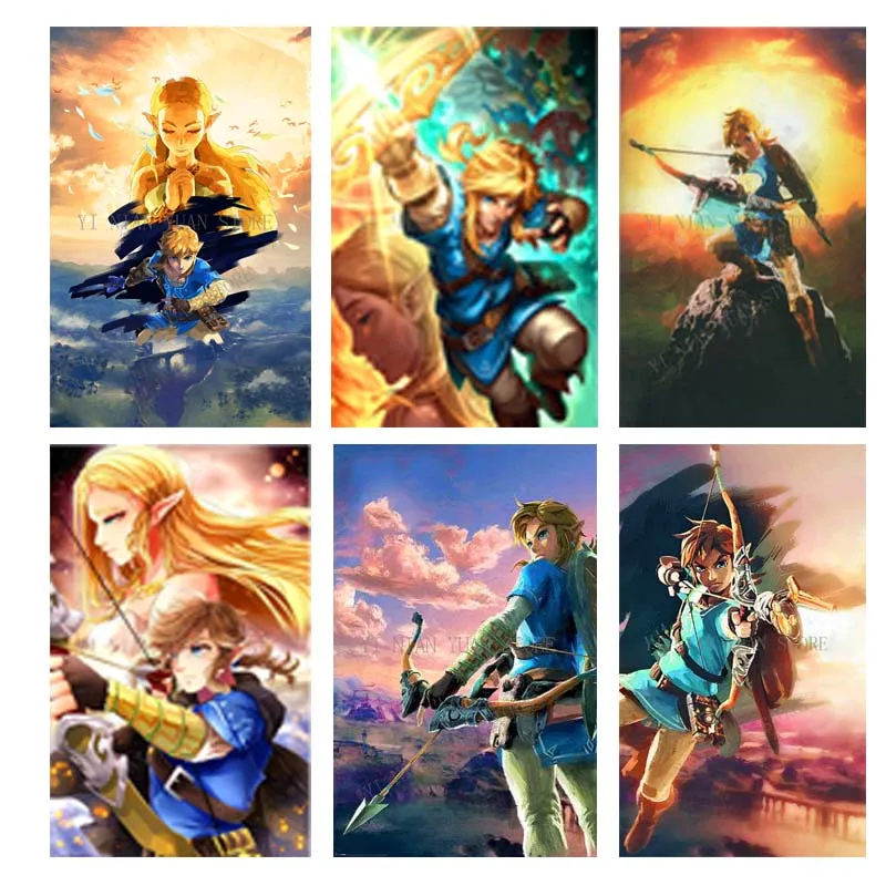 

New diamond painting Cartoon The Legend Of Zelda Breath Of The Wild Wall Art Picture full square drill Living Room Wall Decor