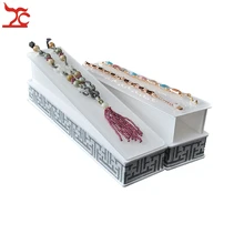 Модный белый акриловый ювелирный дисплей ожерелье держатель подставка для браслетов дисплей слой 2 шт