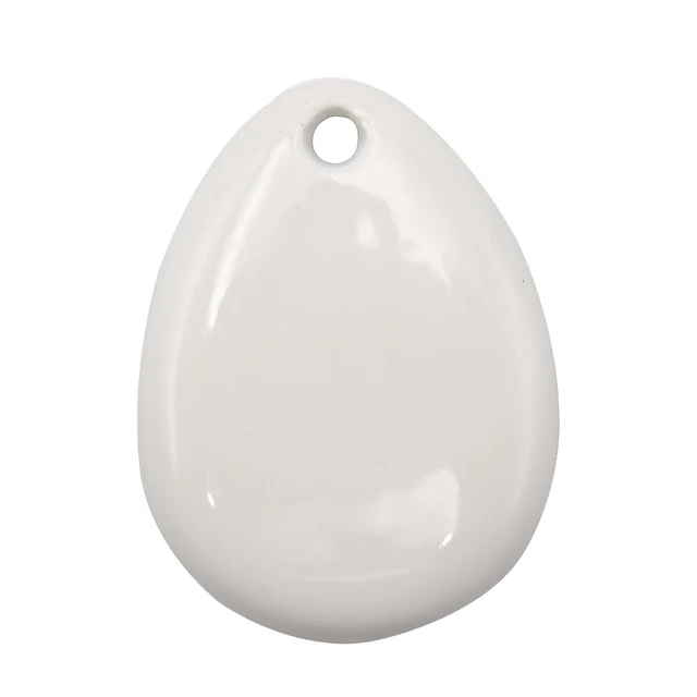 2pcs 48.5x36x7.3mm SEASHA Drop Blank Porcelain Ceramic Pure White China Pendant with a Drilled