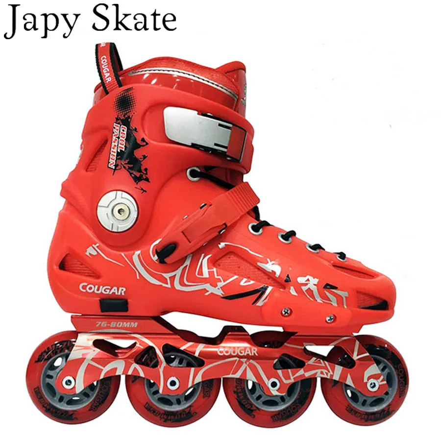Japy Skate оригинальный Cougar MZS307 слалом роликовые коньки раздвижные катание обувь Patines