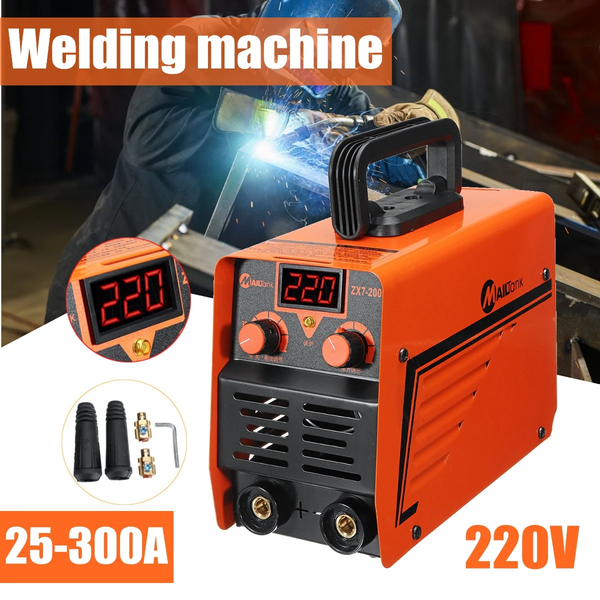 

ZX7-200C Handheld IGBT Inverter MMA ARC Welding Mini Welders Machine 25-200A 220V