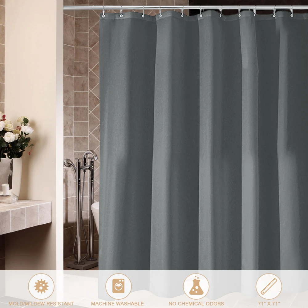Waterproof Shower Curtain Shower Curtain For Bathroom Polyester Decorative Privacy Protection