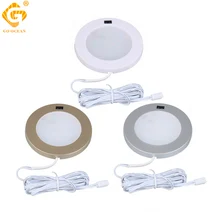 GO OCEAN LED Под лампой в шкафу Светодиодная лампа Алюминиевый датчик движения ИК-подсветка для кухни Светильники для круглых шайб Книжная полка