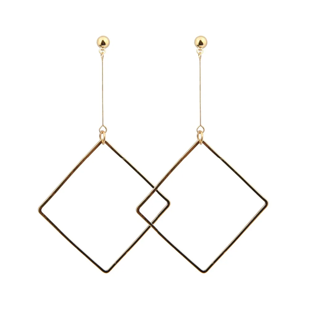 Geometric Square Stud Earrings (3)