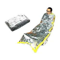 Открытый Отдых аварийного Водонепроницаемый спальный Фольга сумка выживания reusue Термальность спальный мешок 1 м x 2 м