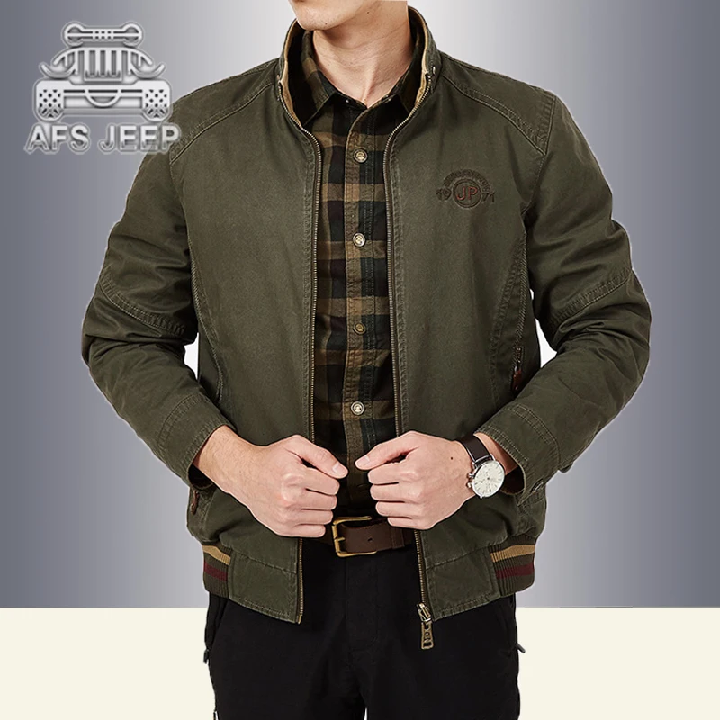 Plus Size 5XL Reversible Men's Jackets and Coats Loose New 2017 Autumn Winter Warm Cargo Military Both Side wear Casual Outwear