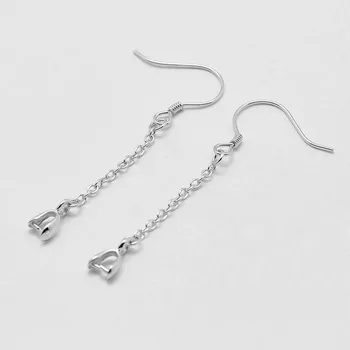 

Pandahall 5 Pairs/lot 42mm 925 Sterling Siler Earring Hooks for Jewelry Findings Component DIY Earring Accessories Pin: 0.5mm