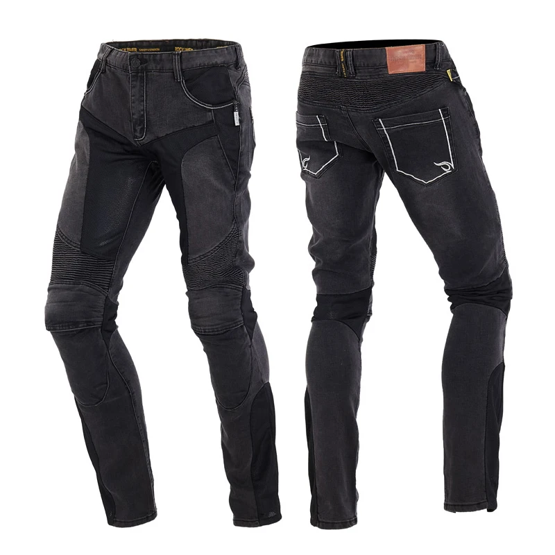 

2019 New Universal Breathable Flexible Motorcycle Jeans Motocross Slim Pantalon Homme Riding Pants with Kneepad Hippad Free Gift