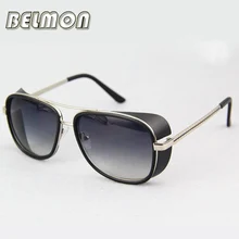 Steampunk Goggles Sunglasses Iron Man Women Brand Designer Sun Glasses For Male Ladies Punk UV400 Vintage