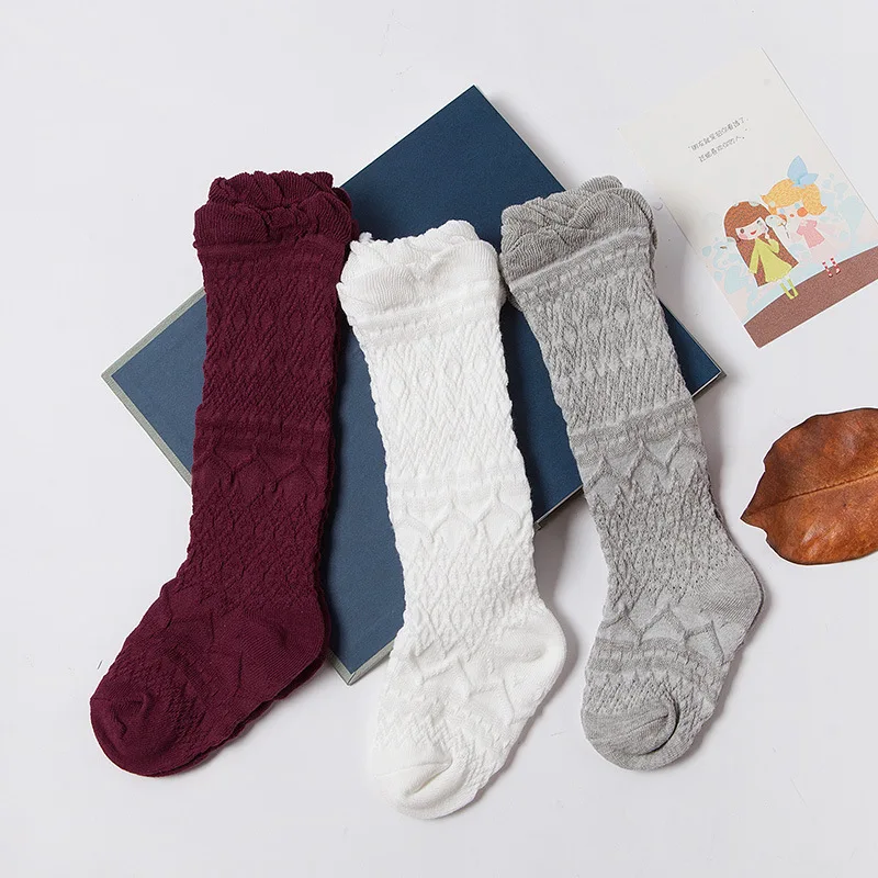 18 Nouveau Ne Enfant Genou Haute Chaussette Bebe Filles Garcons Solide A Long Chaussettes Bebe Chaussettes Respirant Confort Fille Vetements Accessoires Aliexpress