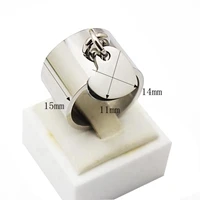 COUYA Women's Rings US Size 6-11 Stainless Steel Silver Punk Width Rings With oval-shaped Button Fashion Party Jewelry