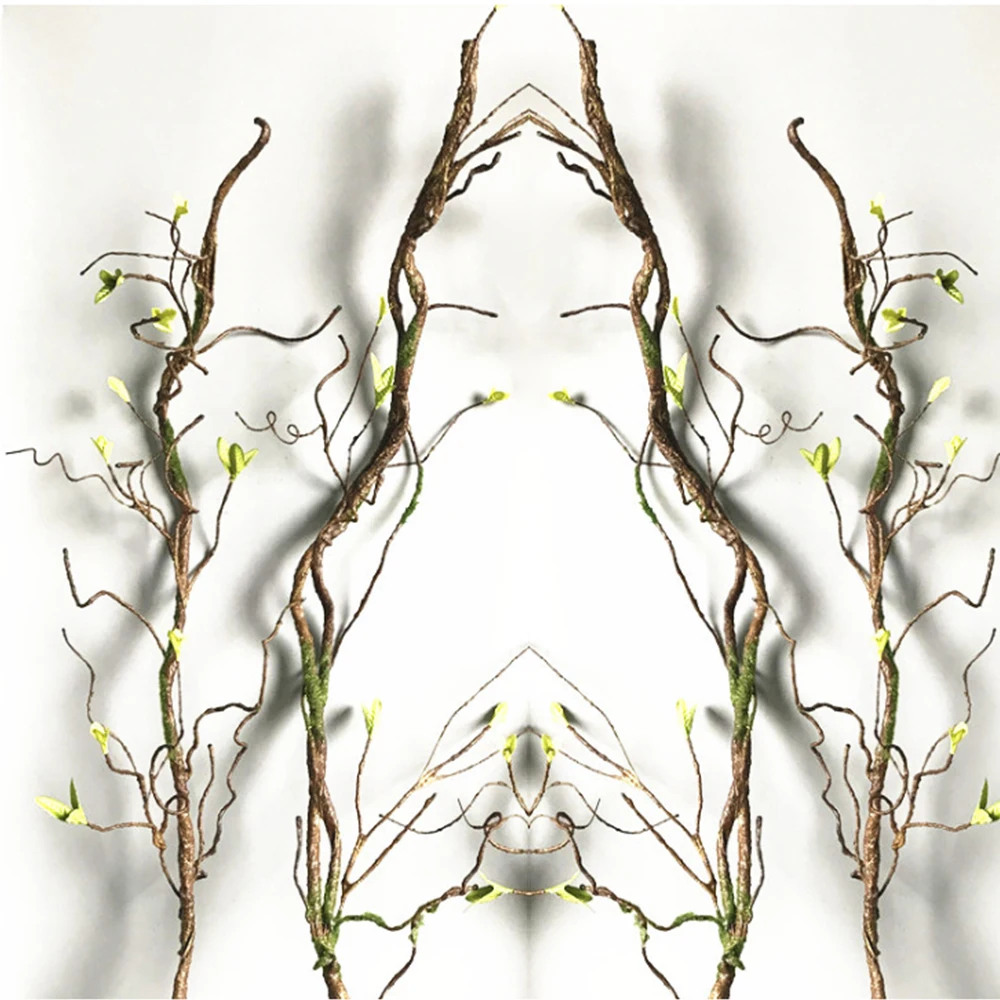 

Real Touch Fake Tree Branches Rattan Artificial Flower Vine DIY Wedding Party Decoration Wall Wreath Decor Accessories