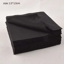 100 sztuk 13x13cm czarny etiu na okulary przeciwsłoneczne z mikrowłókna tkaniny do czytania szkła do okularów Cleaner tkaniny do etui na okulary okulary