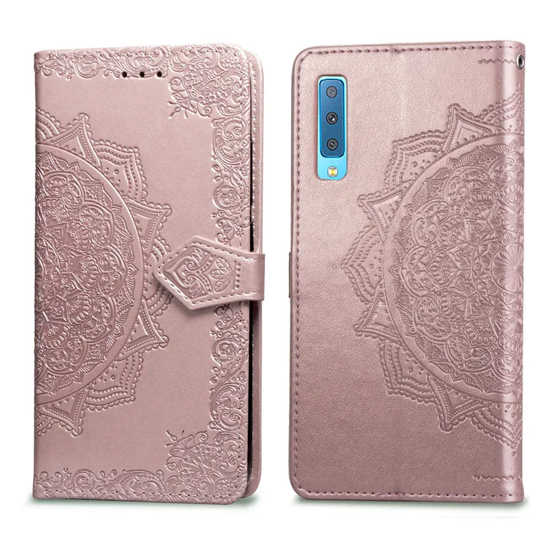 silicone case samsung Luxury Leather case For Samsung Galaxy A7 2018 Wallet Card Holder Phone Case For Samsung Galaxy A 7 2018 A750 A750F 6.0' cover samsung silicone case