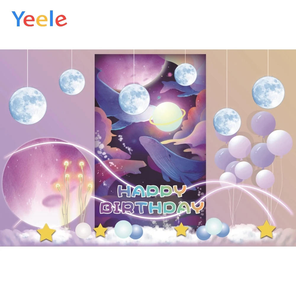 

Yeele Cartoon Earth Universe Baby Birthday Party Photocall Photography Backgrounds Custom Photography Backdrops For Photo Studio