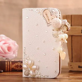 

Bling Diamond Wallet PU Flip Leather Hard Case For Samsung Galaxy S20 S10 S9 S8 Plus Note10 Plus Note8 bling case(Love to hang)