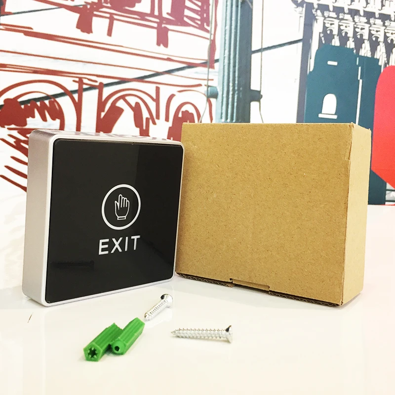 CMBetter Infrared Switch Contactless Bule Backlight Touch Exit Button Door Touch Release Switch for Access Control  (3)
