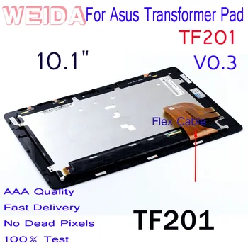 

WEIDA LCD 10.1" For Asus Transformer Pad TF201 LCD Display Touch Screen Assembly Frame Tablet PC TF201 V0.3 LCD HSD101PWW2