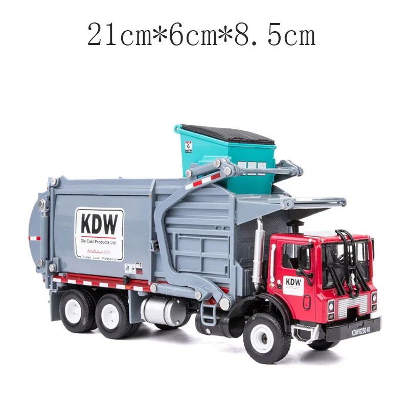 KDW 1:24 мусоровоз, детские игрушки, коллекция металлического материала, украшение, санитарная Чистящая машина, детская игрушка, модель автомобиля