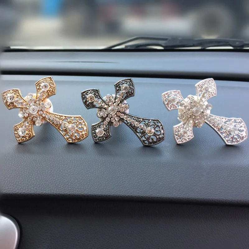 Автомобильное украшение прозрачный крестообразный освежитель воздуха Алмазное