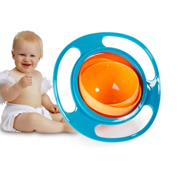

Baby Tableware Dishes Bowl Children Feeding Infant Food Container Plates Cup 360 Rotate Spill-Proof Learning Dinnerware Bowls