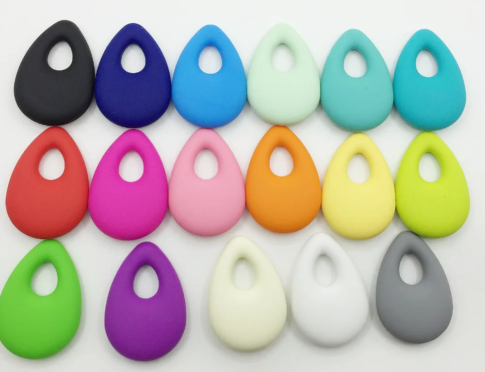 

HOT mother's tear Silicone Teething Necklace Pendants for mom to wear and baby to enjoy Water droplets Pendant Jewelry