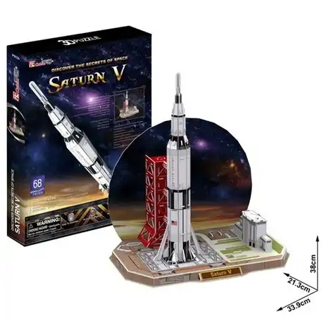 Candice Guo 3d Puzzle Toy Fun Paper Model P653h Discover The Secrets Of Space Saturn V 1pc 3d Puzzle Puzzle Toy3d Puzzle Paper Aliexpress