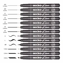 Премиум 13 шт. микрон Neelde линии рисунок пером ручной надписи ручки Водонепроницаемый пигмент эскиз Маркеры Ручка для дизайн товары для рукоделия