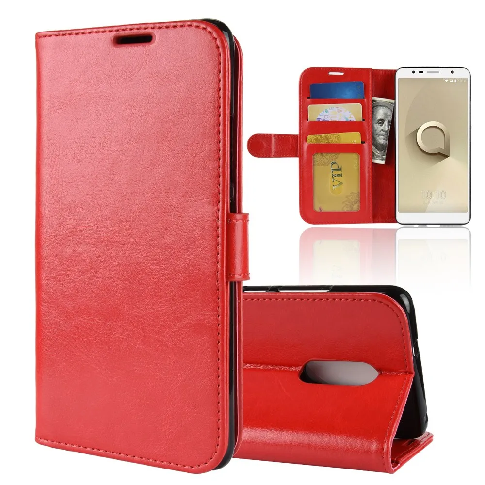 Luxury Flip Case For Alcatel 3C 5026A 5026D Leather Soft Stand Phone