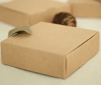

8*8*4cm Kraft paper packing box jewelry box cardboard cow Handmade Soap Candy boxes carton box plane