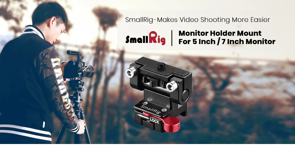 SmallRig DSLR camera Quick Release EVF Mount 5 дюймов/7 дюймов монитор держатель Монтажная пластина с зажимом NATO-2100