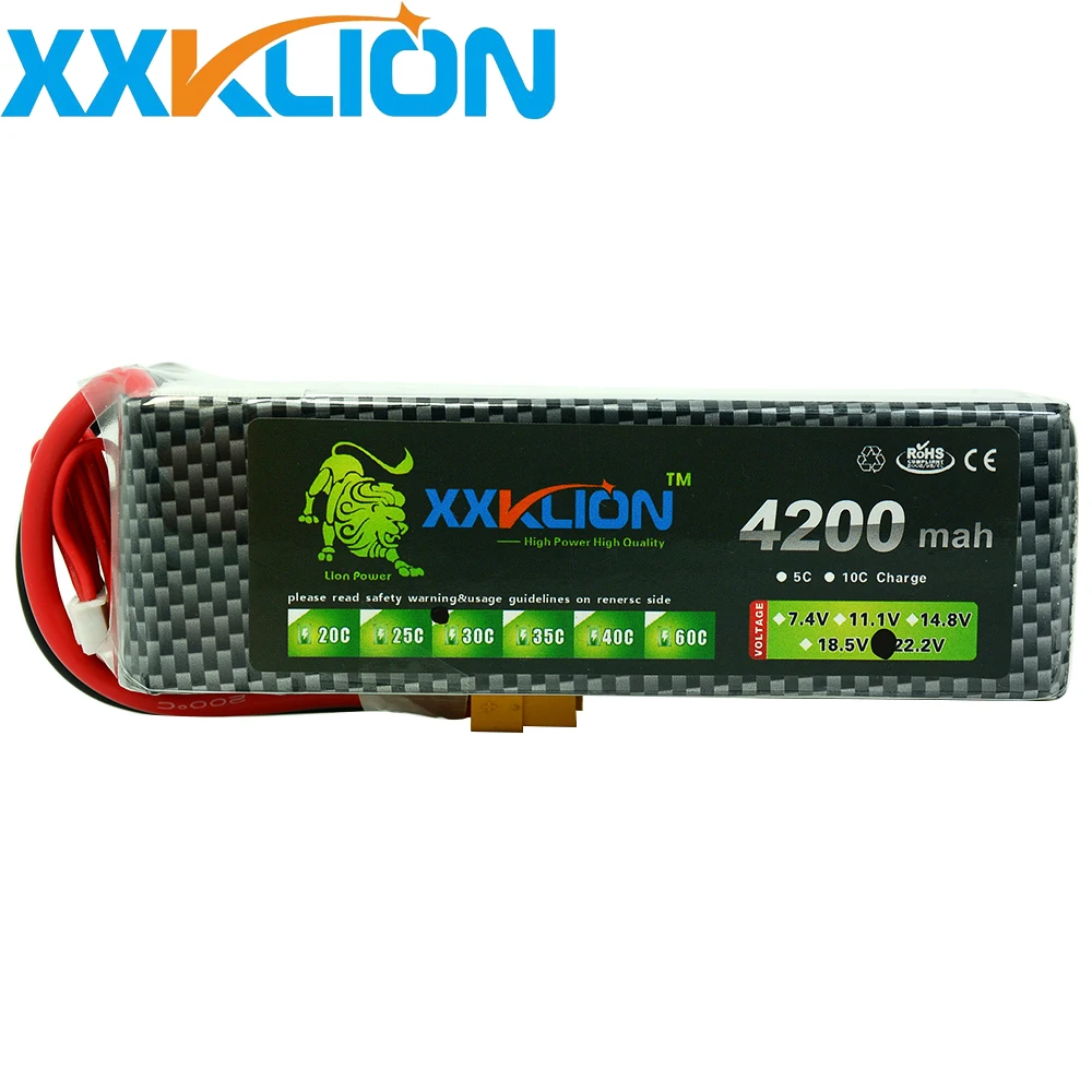 XXKLION 22,2 V 6 S 4200 mah Lipo Батарея 30C Радиоуправляемый вертолет аэрофотосъемки Радиоуправляемая машина T/XT60/XT90/EC5 Plug