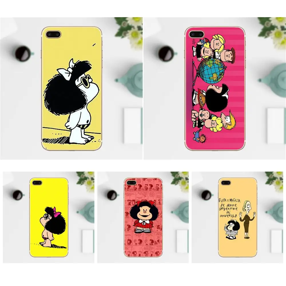 

Bixedx Mafalda Soft Cover Cell Phone Cases For Apple iPhone X 4 4S 5 5C SE 6 6S 7 8 Plus For LG G3 G4 G5 G6 K4 K7 K8 K10 V10 V20
