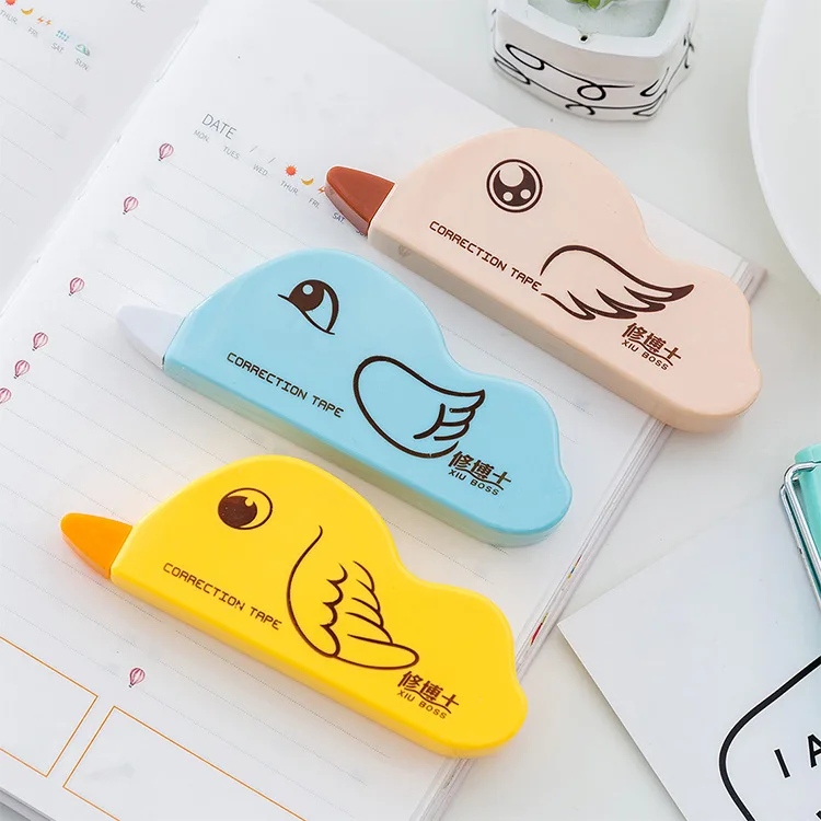 Cute cartoon creative little yellow bird shape correction belt correction change typo Correction