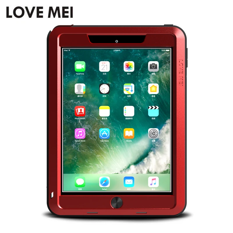 

Love Mei Metal Armor Case for IPad 9.7 Inch 2017/ 2018 Aluminum Metal+ Silicon Powerful Shockproof Case for Ipad 9.7" 2018 Funda