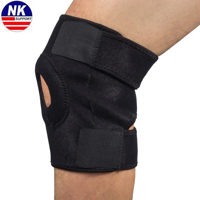 NK SUPPORT Adjustable Elastic Knee Support Hole Sports Kneepad Brace Kneepad Patella Knee Pads Safety Guard Strap For Running