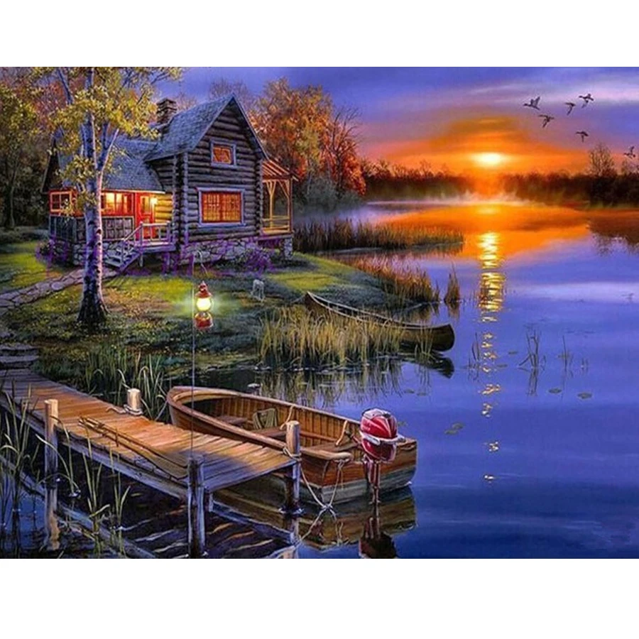 Добрый пейзаж. Даррелл Буш (Darrell Bush) — художник. Даррелл Буш дом у озера. Даррелл Буш картины заката. Дом на берегу реки Даррелл Буш.