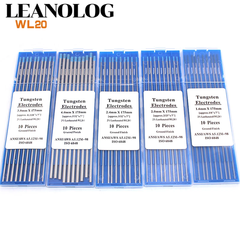 Tungsten Electrode 10pcs Blue head 175mm TIG Tungsten Needle/Tungsten Rod/Solder Pin tungsten electrodes
