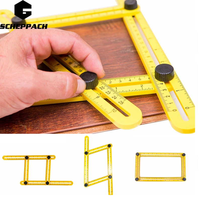

Four-Sided Ruler Measuring Instrument Template Angle-izer Tool Mechanism Slides Measuring The Angle