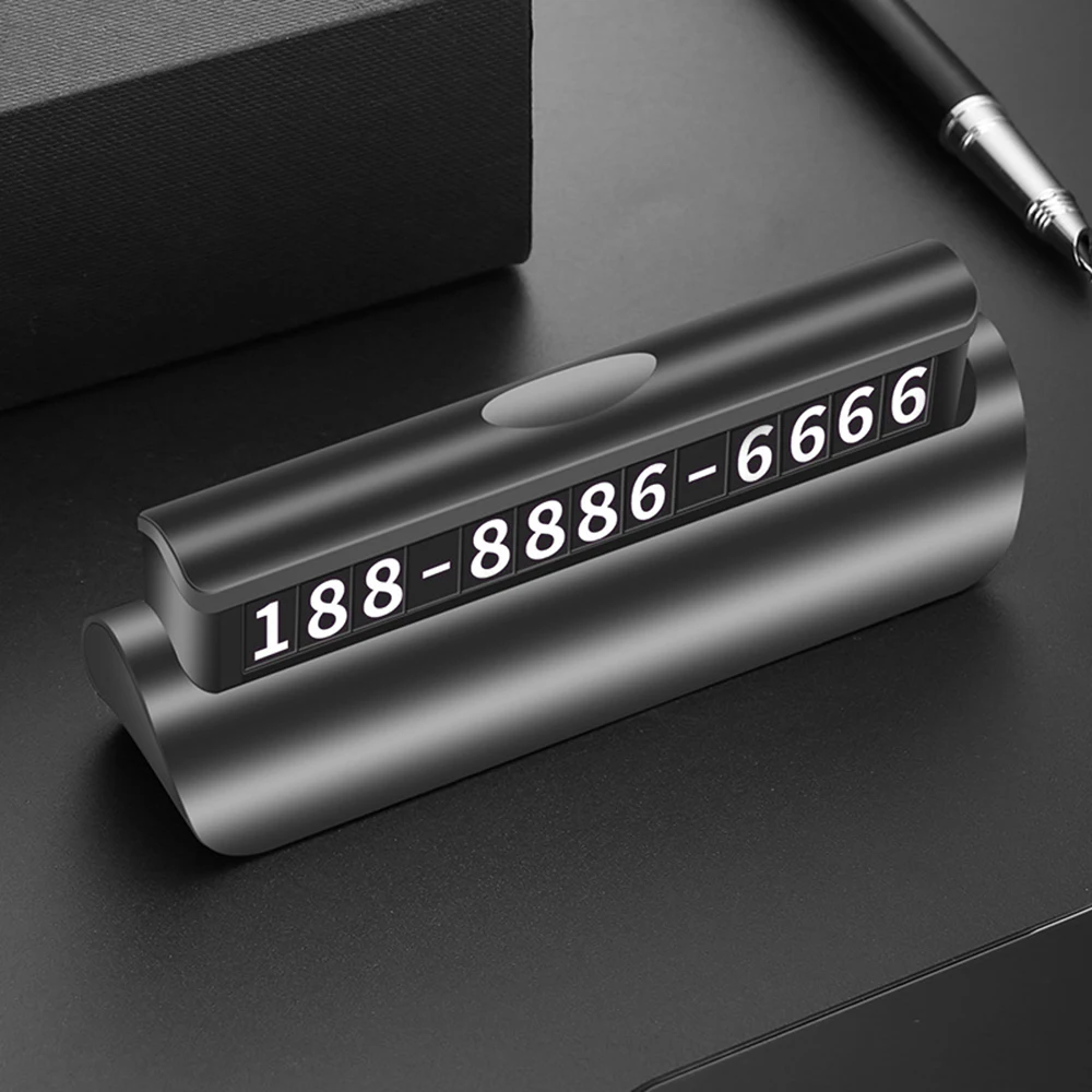 

Luminous Pressure Car Temporary Phone Number Card Telephone Number Plate Magnetic Car Styling Parking Number