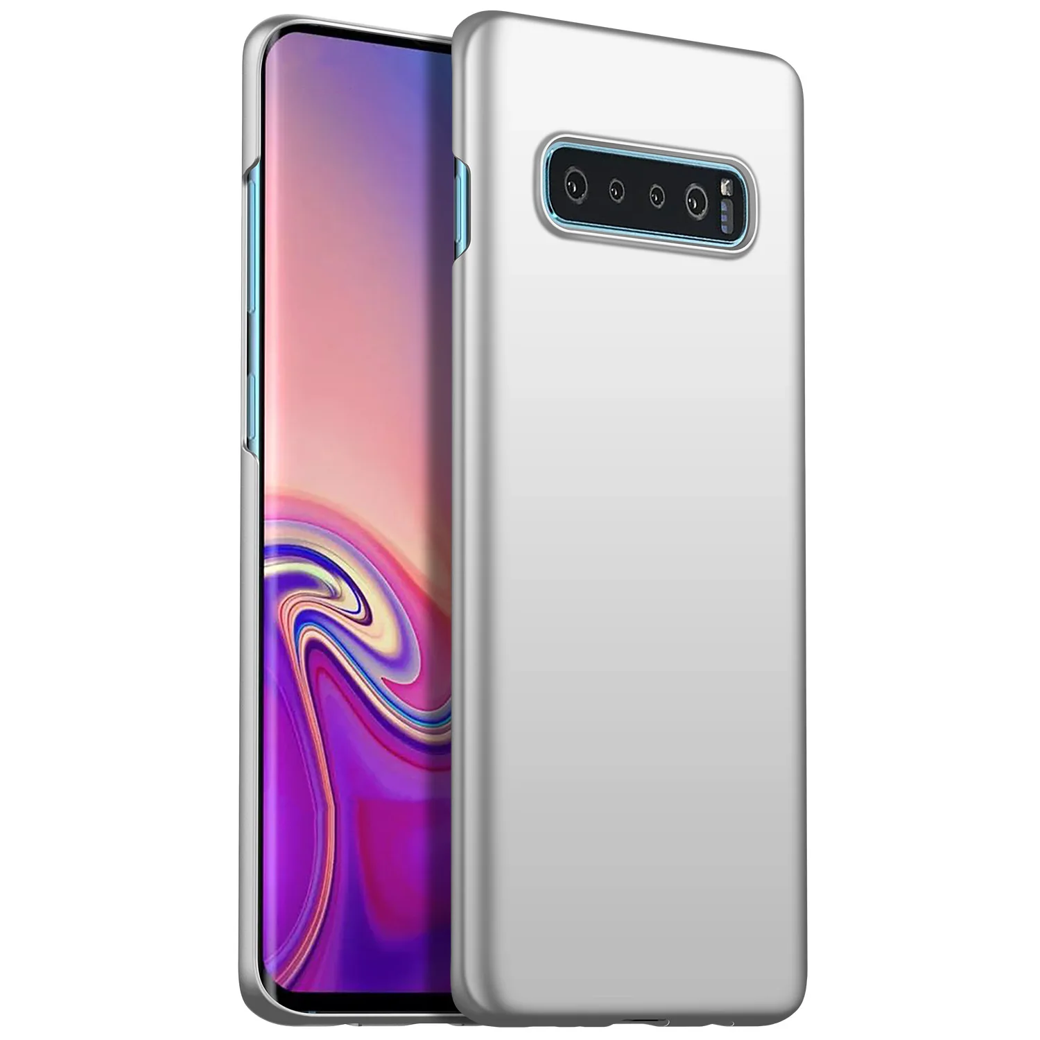 Для samsung Galaxy S10 Plus S10 E чехол, WEFOR ультратонкий минималистичный тонкий защитный чехол для телефона задняя крышка для Galaxy S10 5G - Цвет: Серебристый