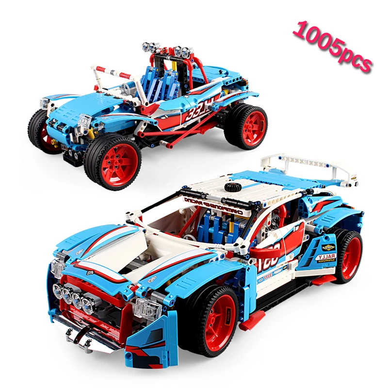 

1005Pcs Technic Series 2 In 1 The Rally Car Model Set Building Blocks Bricks Compatible With Legoe Car Toys For Children Gifts